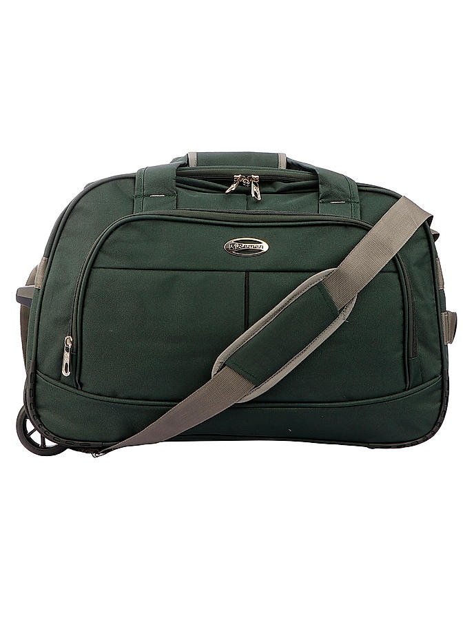 Raman Duffy Trolley 45L 20 inch Bottle Green Duffle Trolley Bag