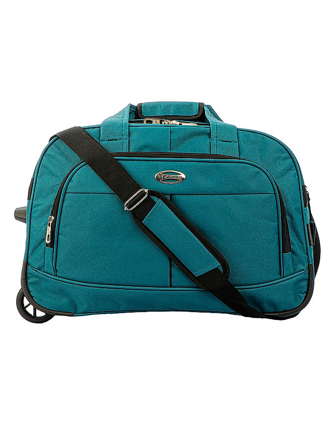 Raman Duffy Trolley 45L 20 inch Sea Green Duffle Trolley Bag