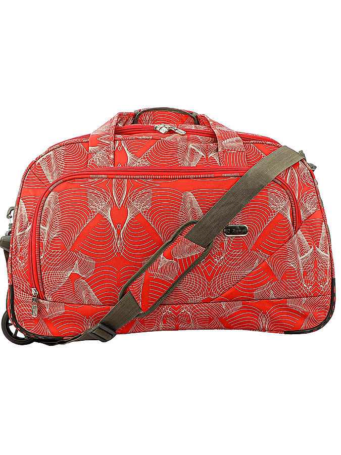 Raman Duffy Trolley 68L 22inch Red Duffle Trolley Bag