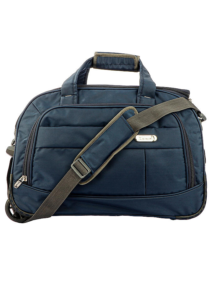 Raman Duffy Trolley 45L 20inch Navy Blue Duffle Trolley Bag