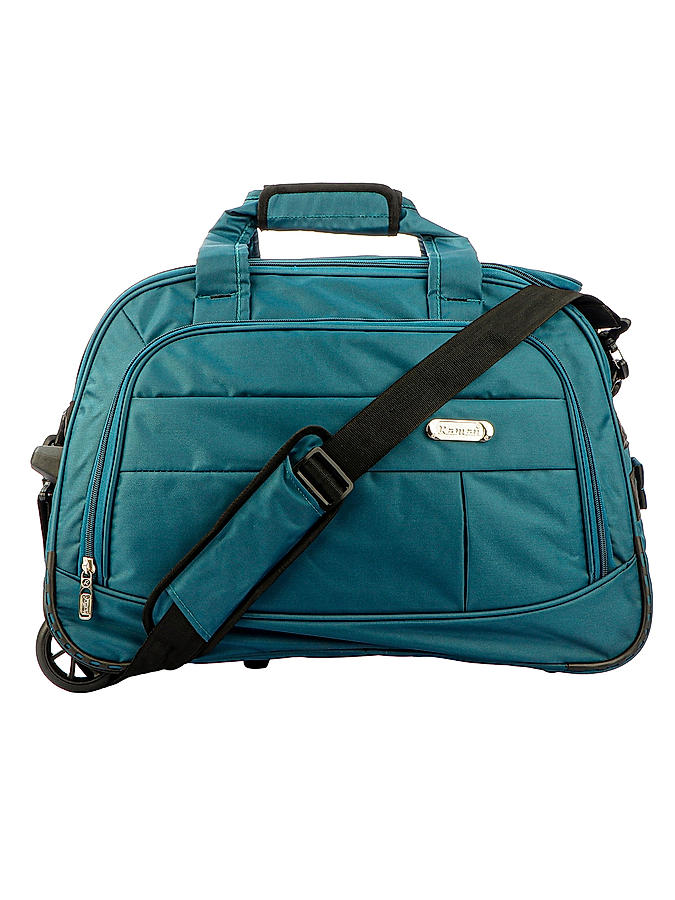 Raman Duffy Trolley 45L 20inch Sea Green Duffle Trolley Bag