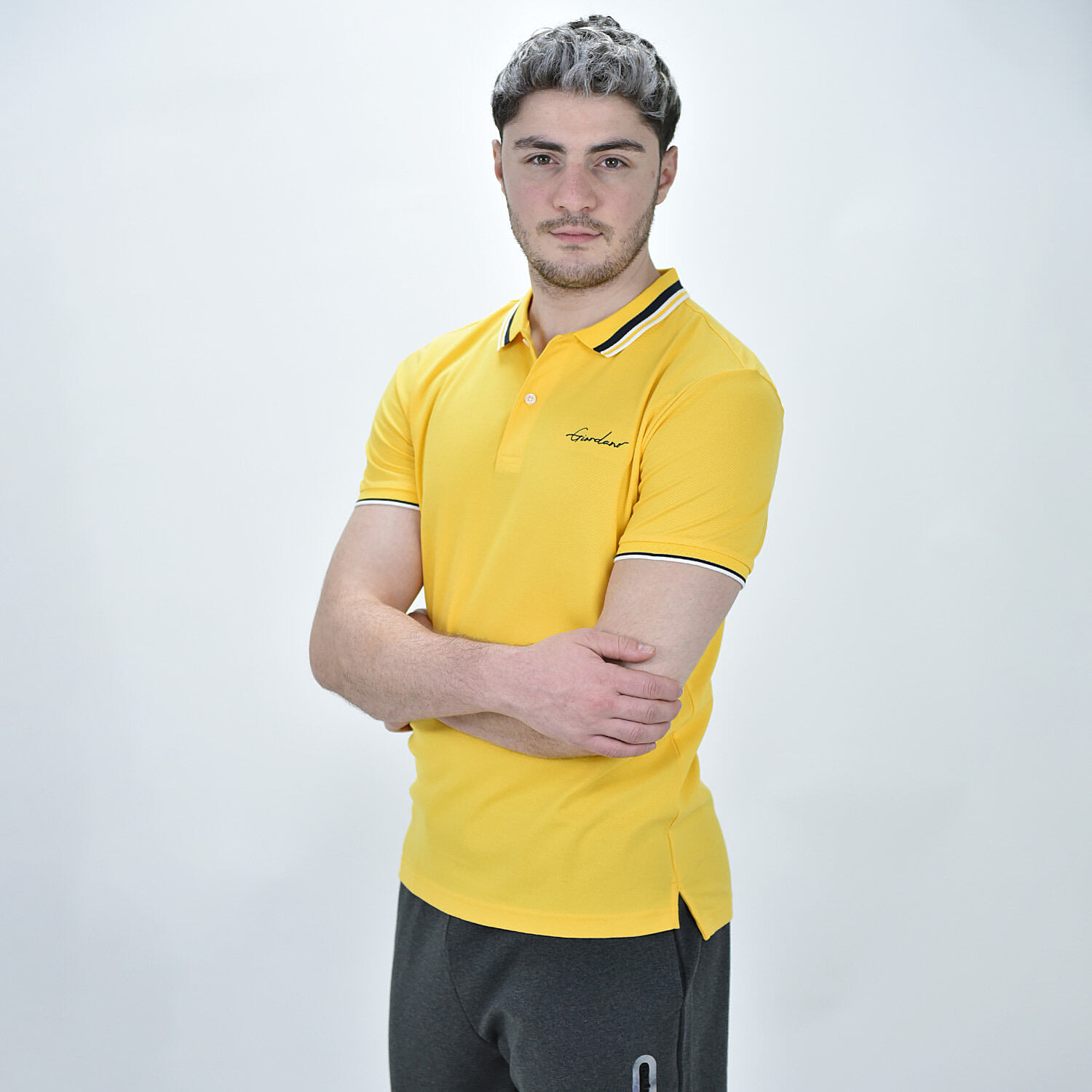 Yellow polo shirt mens shop