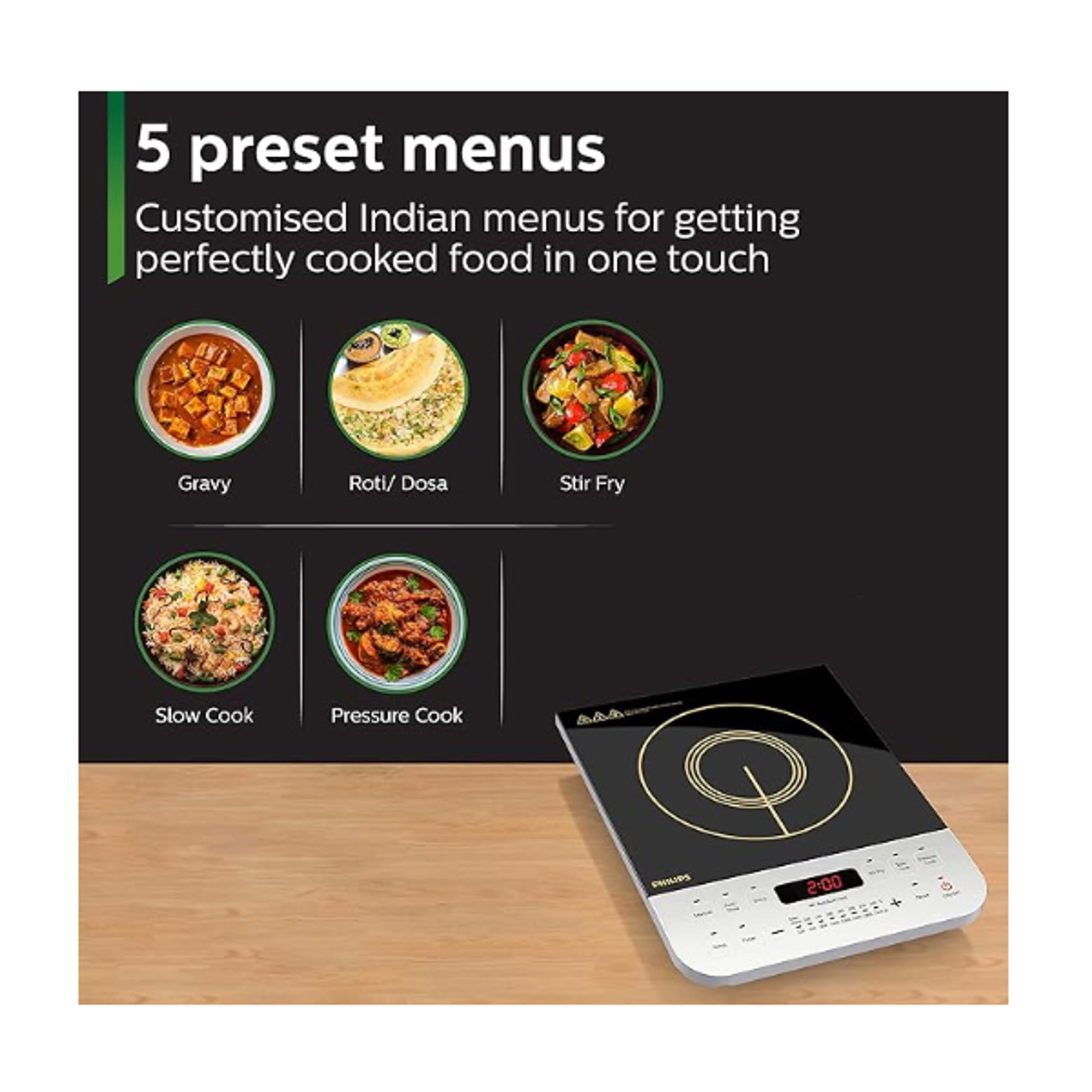 Buy Philips Viva Collection 2100 Watt Induction Cooktop HD4928 01 Online 429356