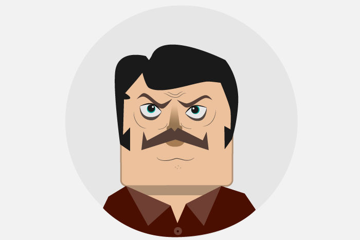 Anton Chigurh with a moustache, No Country for Old Men