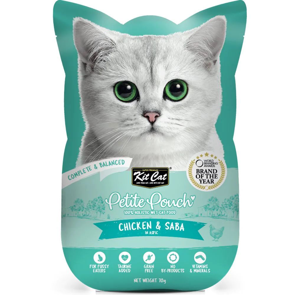 Kit Cat Petite Pouch Chicken & Saba 70g