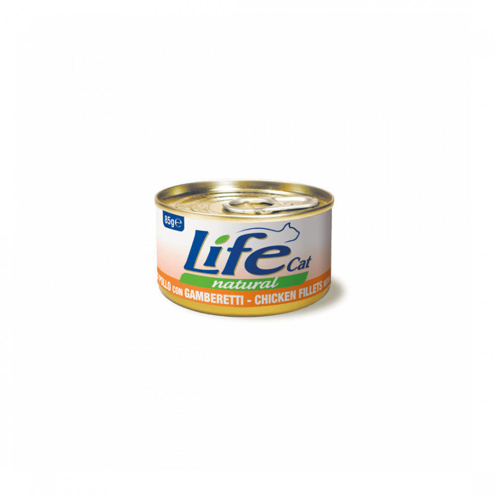 Lifecat Can Chicken Fillet With Shrimps 85g