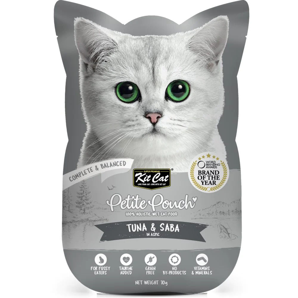Kit Cat Petite Pouch Tuna & Saba 70g