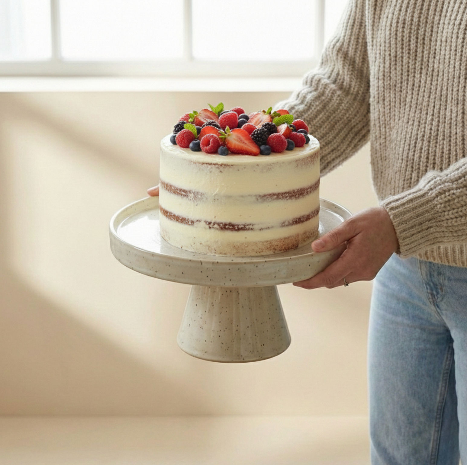 ورشة تشكيل وصنع ستاند كيك فخاري