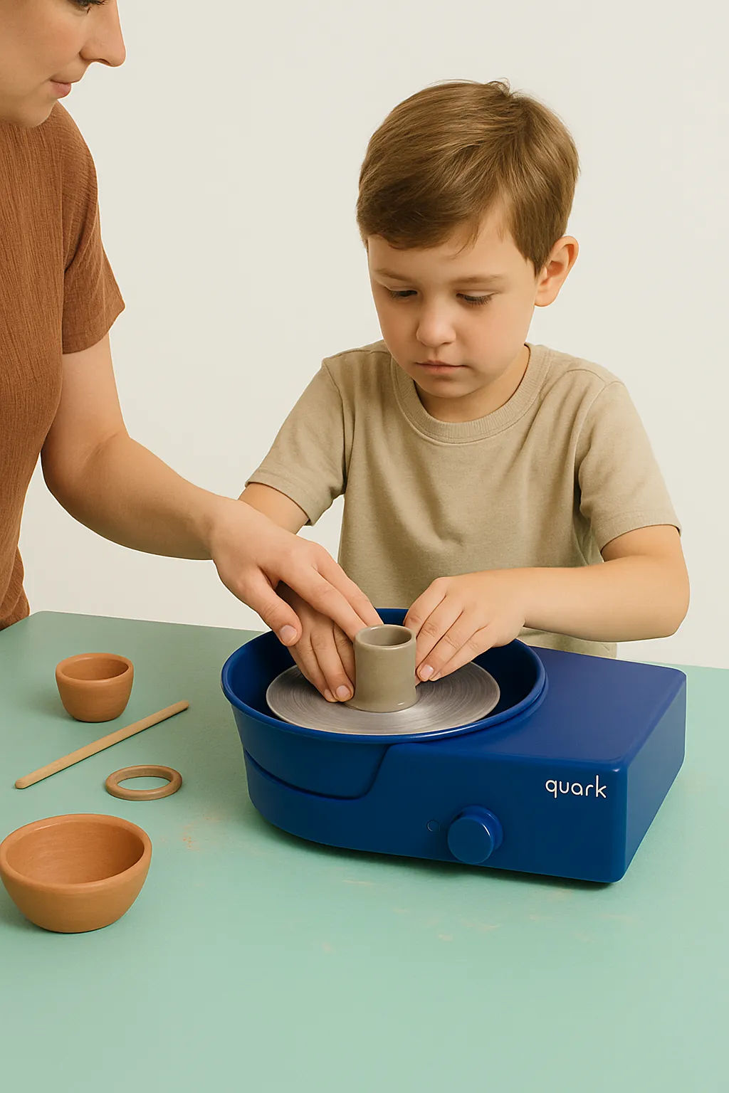 ورشة عجلة الفخار للاطفال