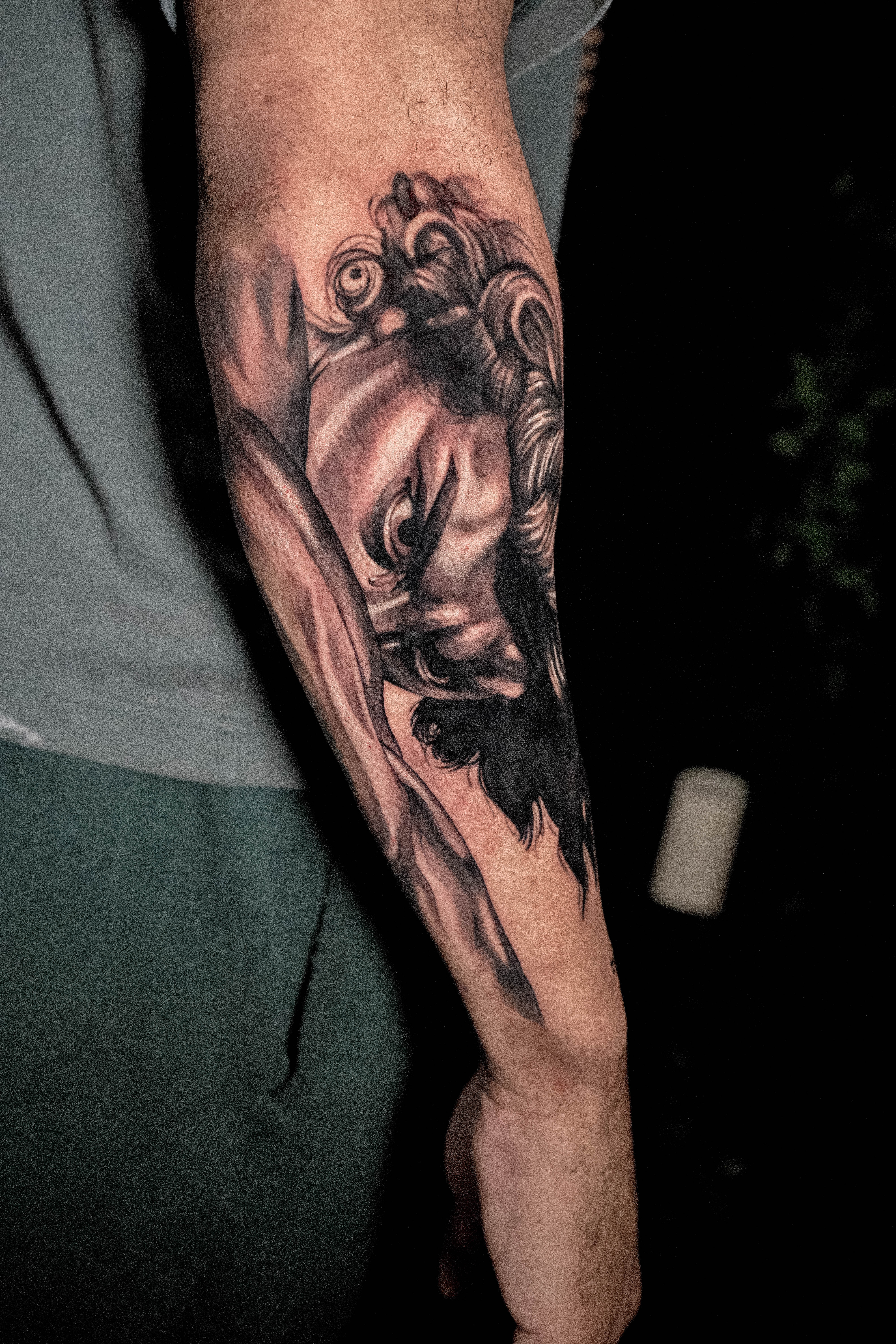 Tattoo design with a phoenix