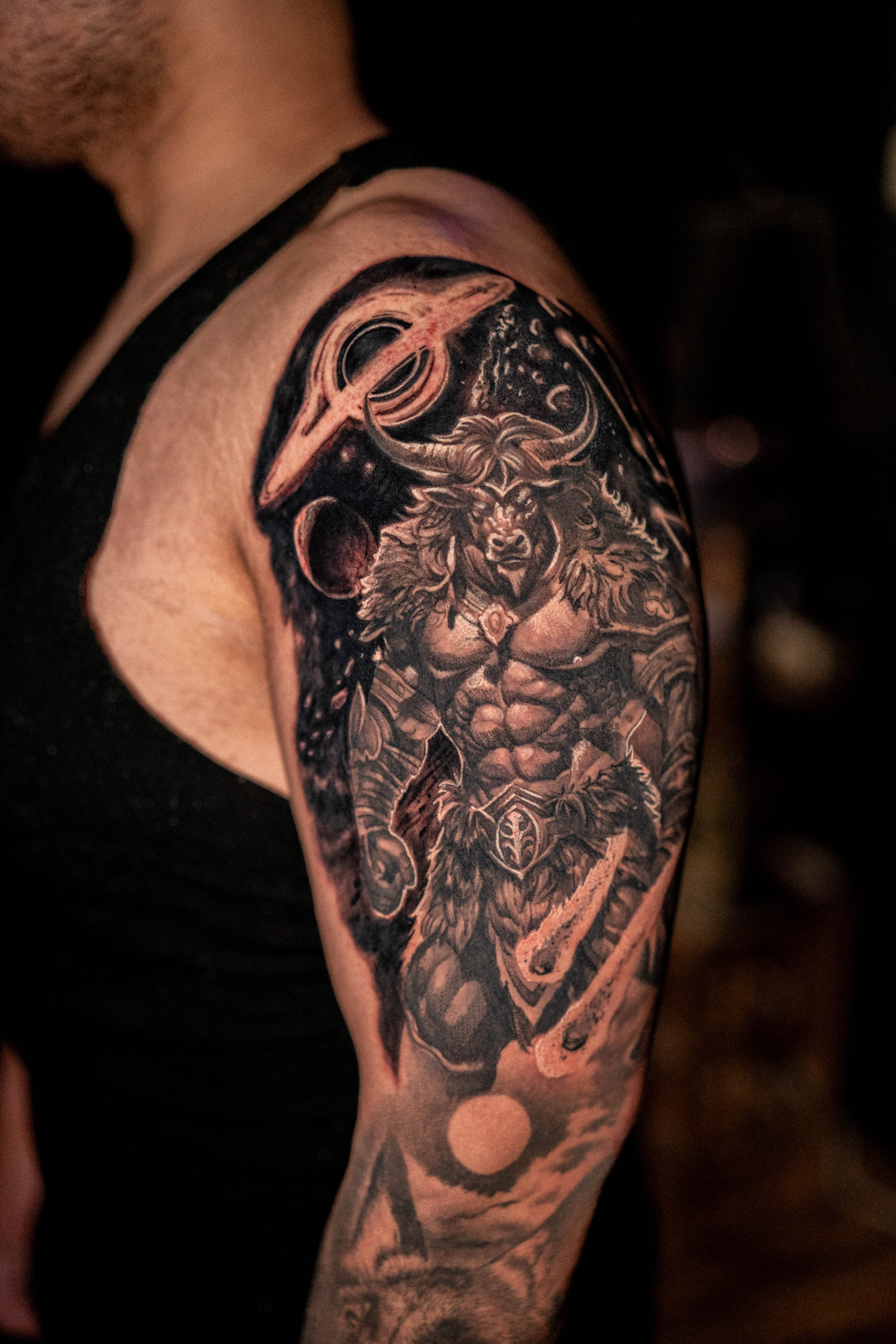 Tattoo design with floral patterns