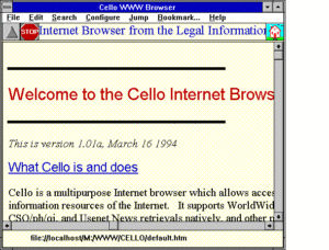 cellowebbrowser The History of the Web