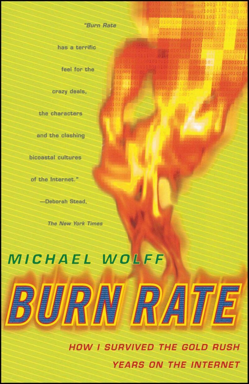 Burn Rate by Michael Wolff cover, which features it title set against flames