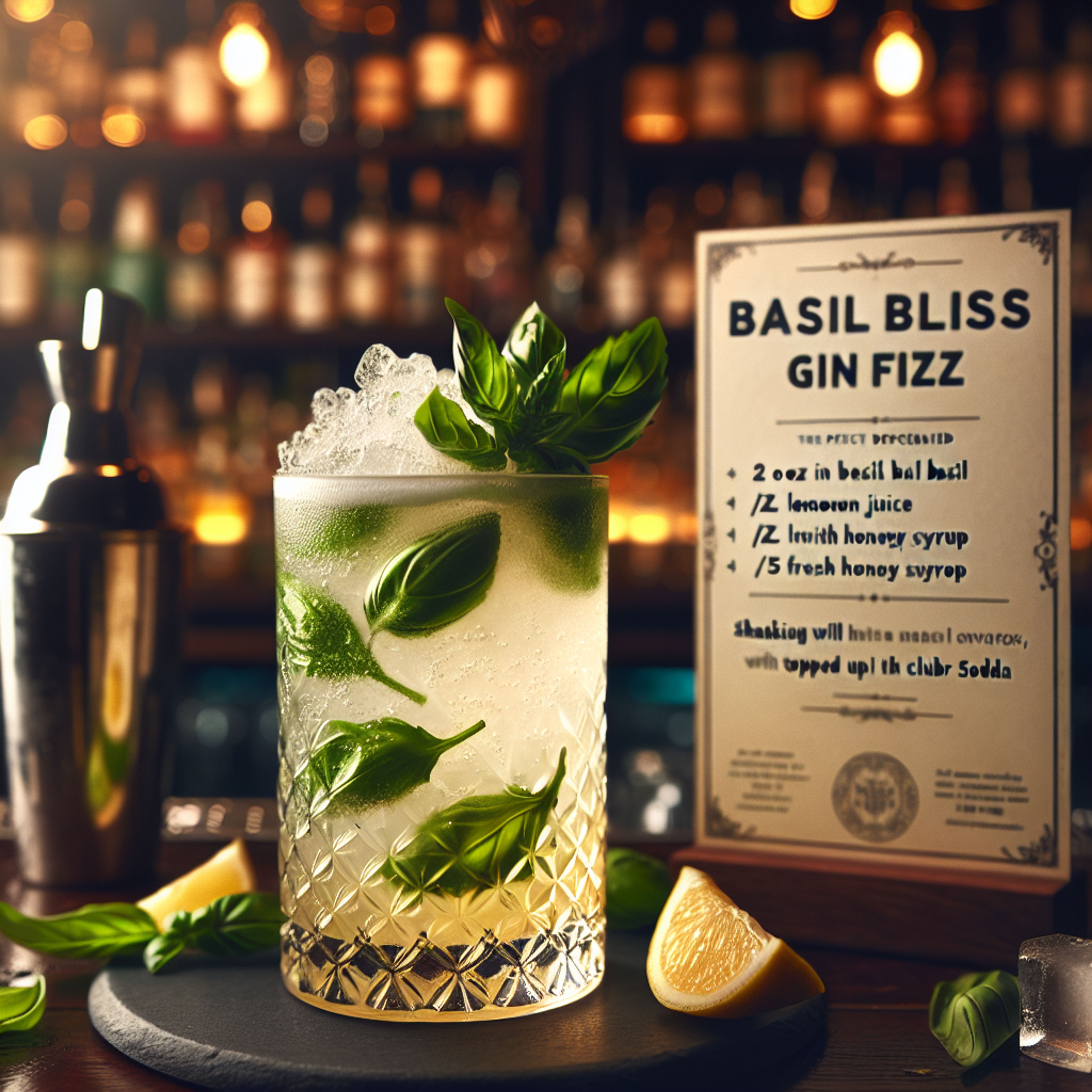 Basil Bliss Gin Fizz