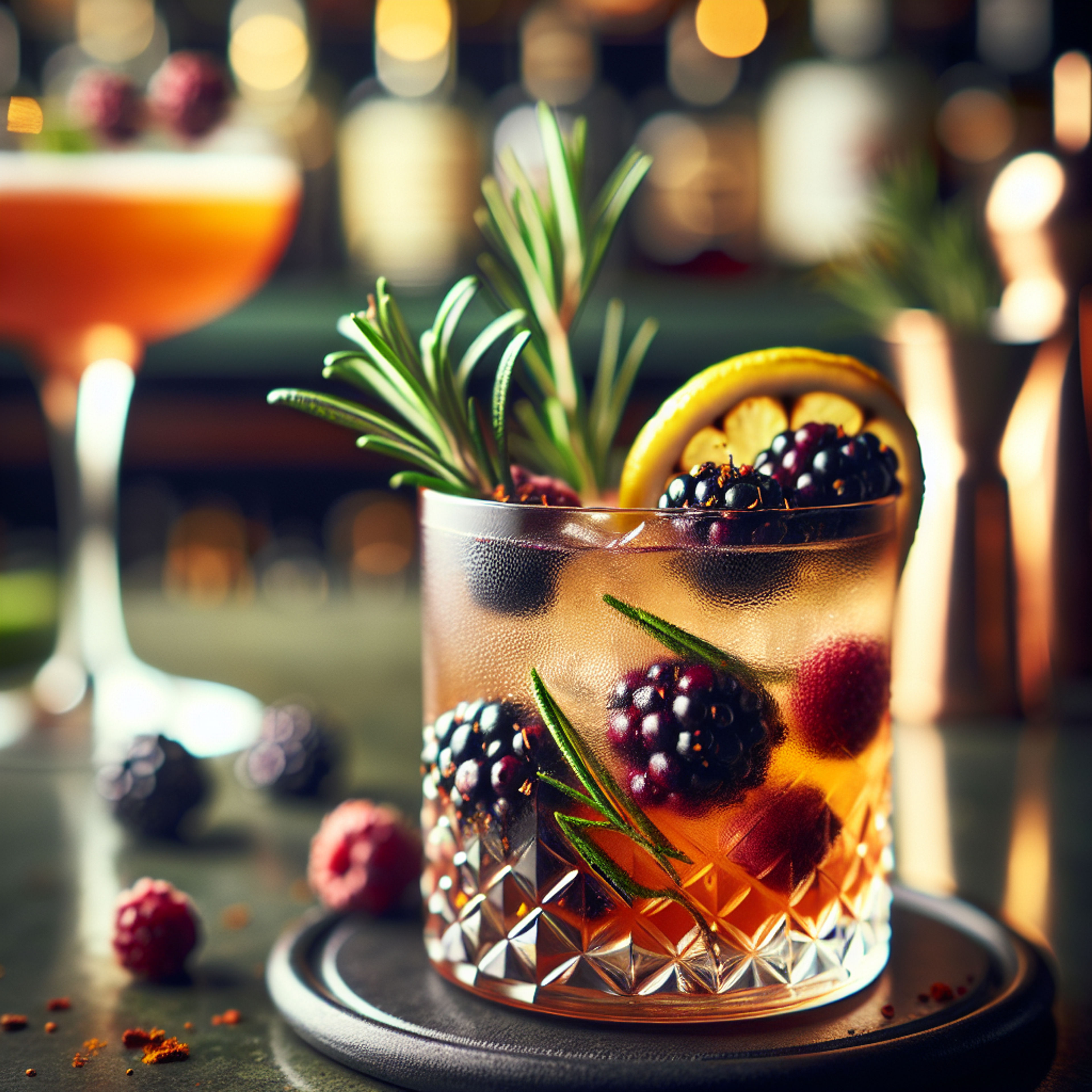 Blackberry Rosemary Caipirinha