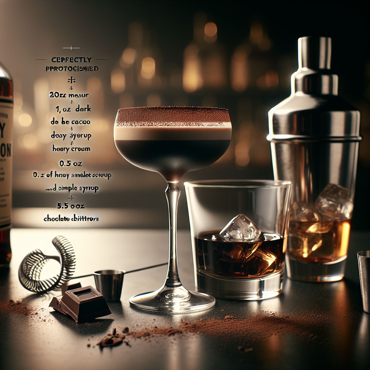 Bourbon Chocolate Truffle Delight, Rich dessert cocktail with bourbon ...