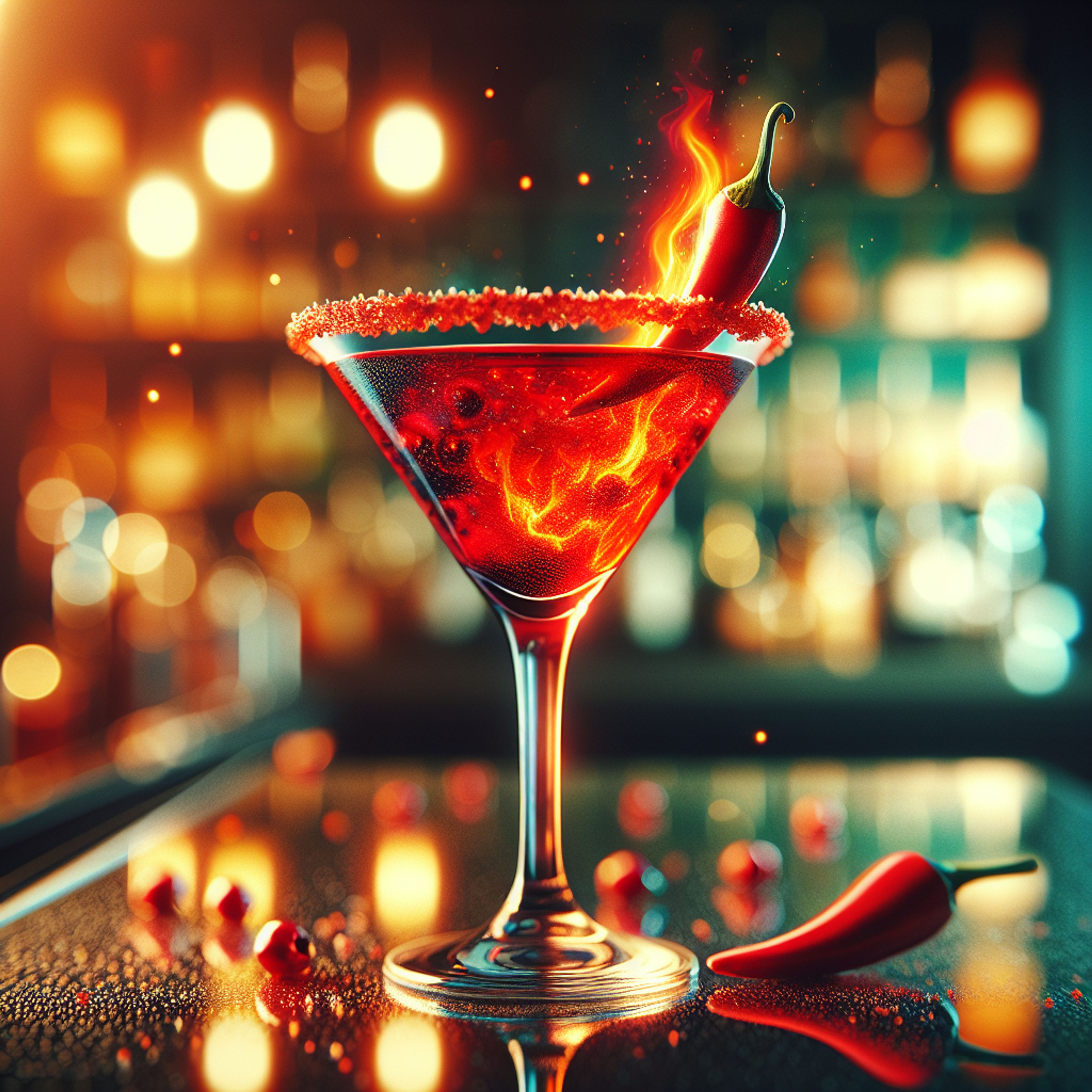 Crimson Blaze Martini