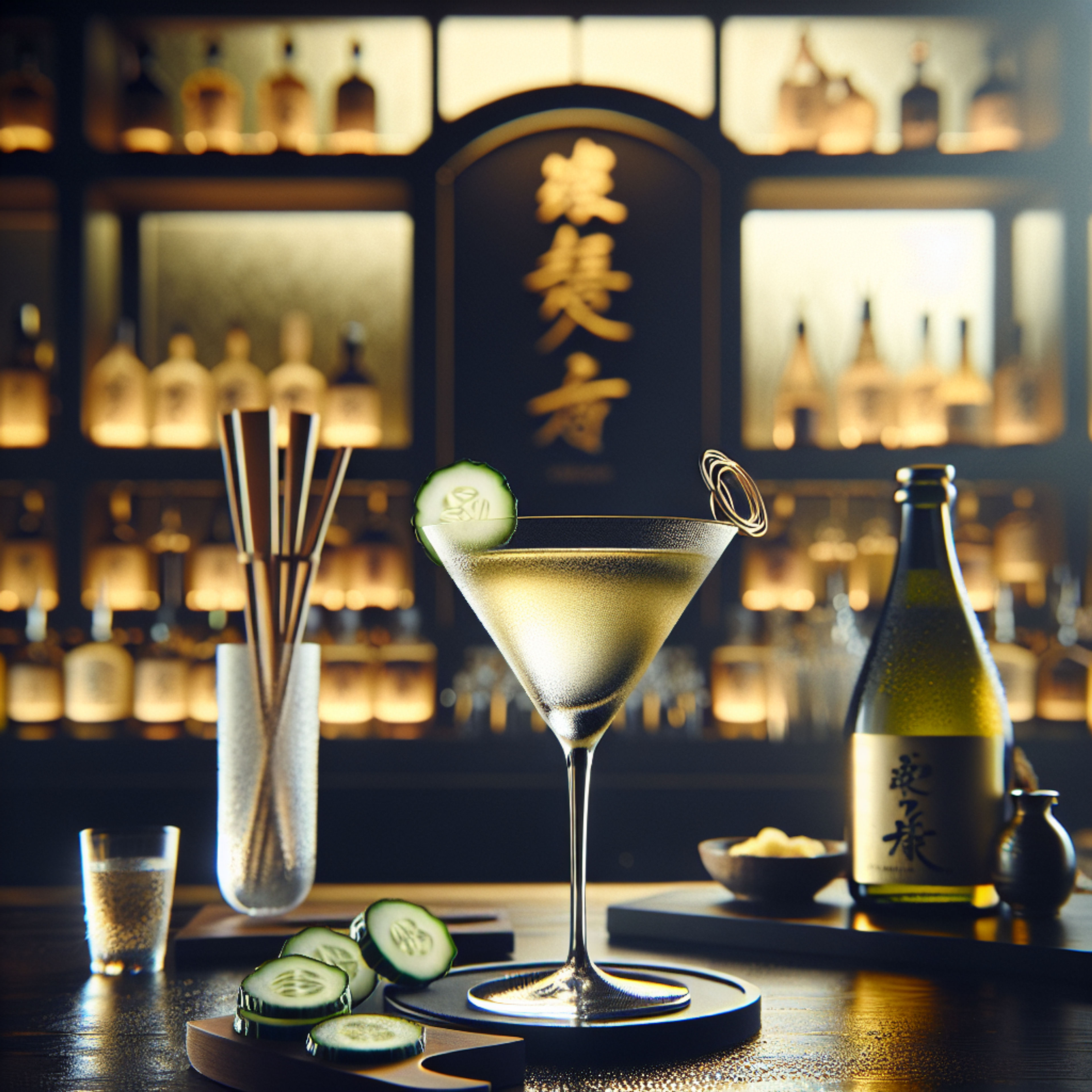 Cucumber Zest Sake-tini