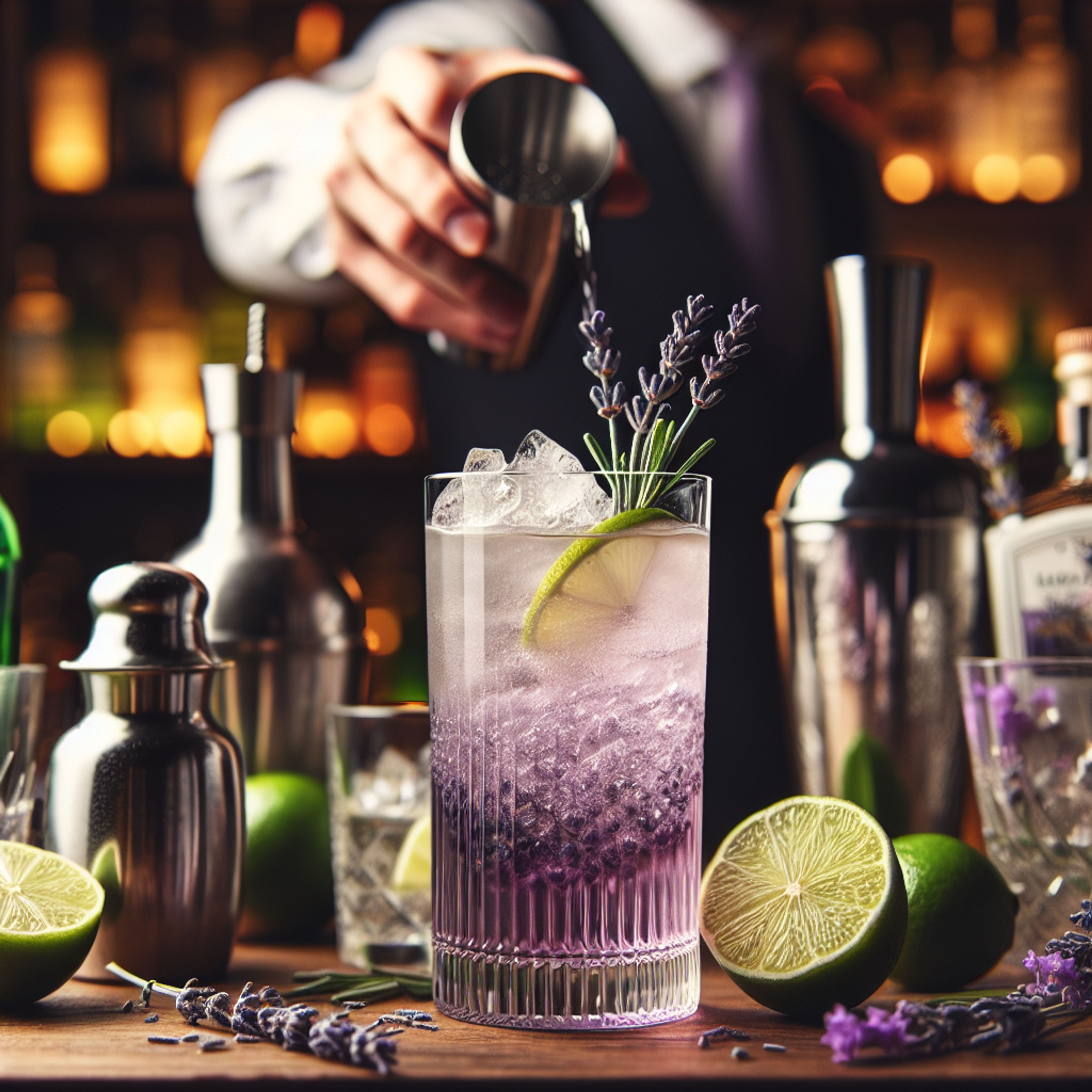 Lavender Lime Gin Fizz