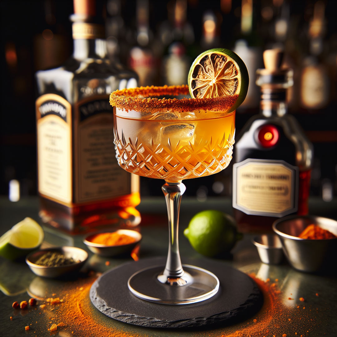 Spice of the Monarch, Earl Grey tea cocktail with overproof rum and