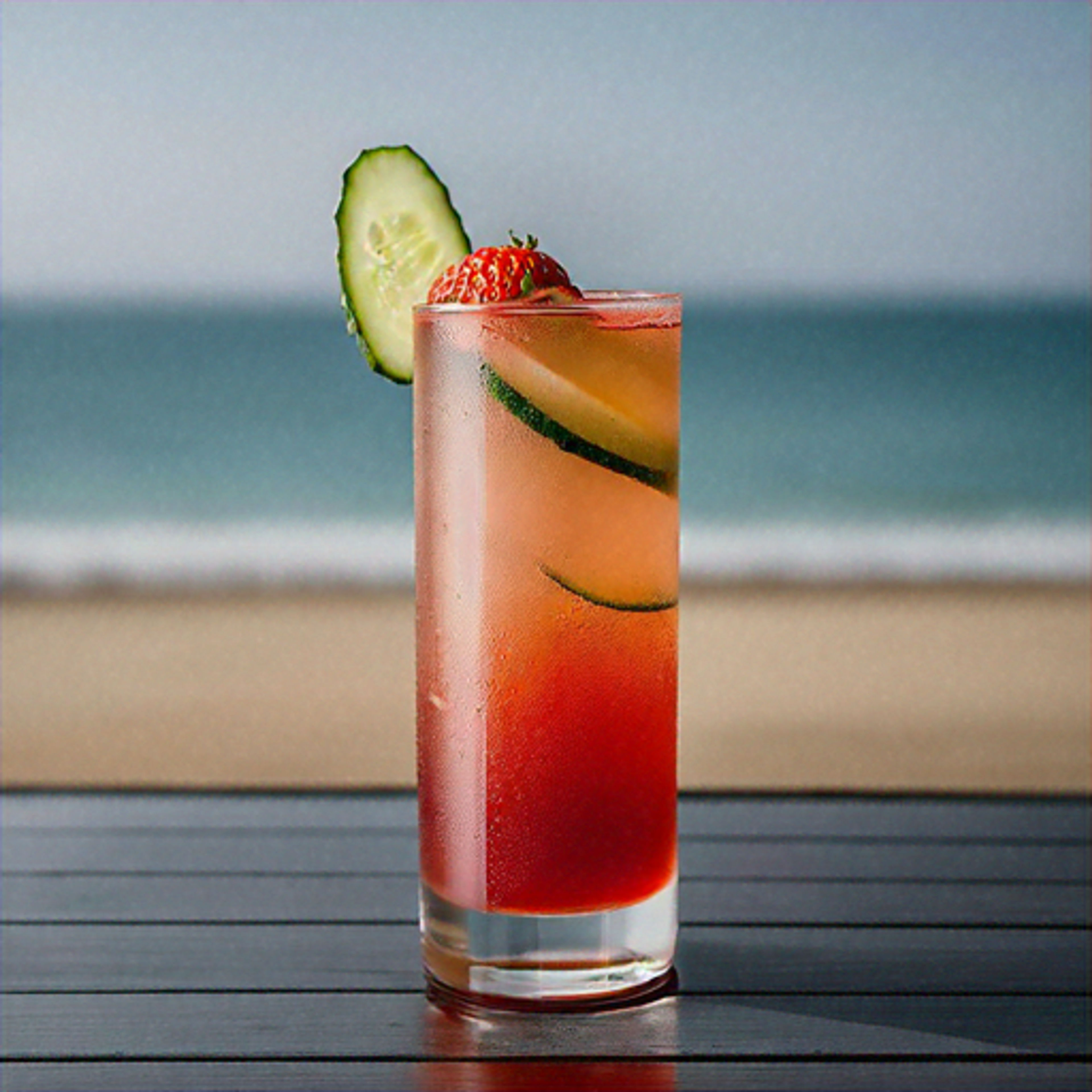 Strawberry Cucumber Fizz