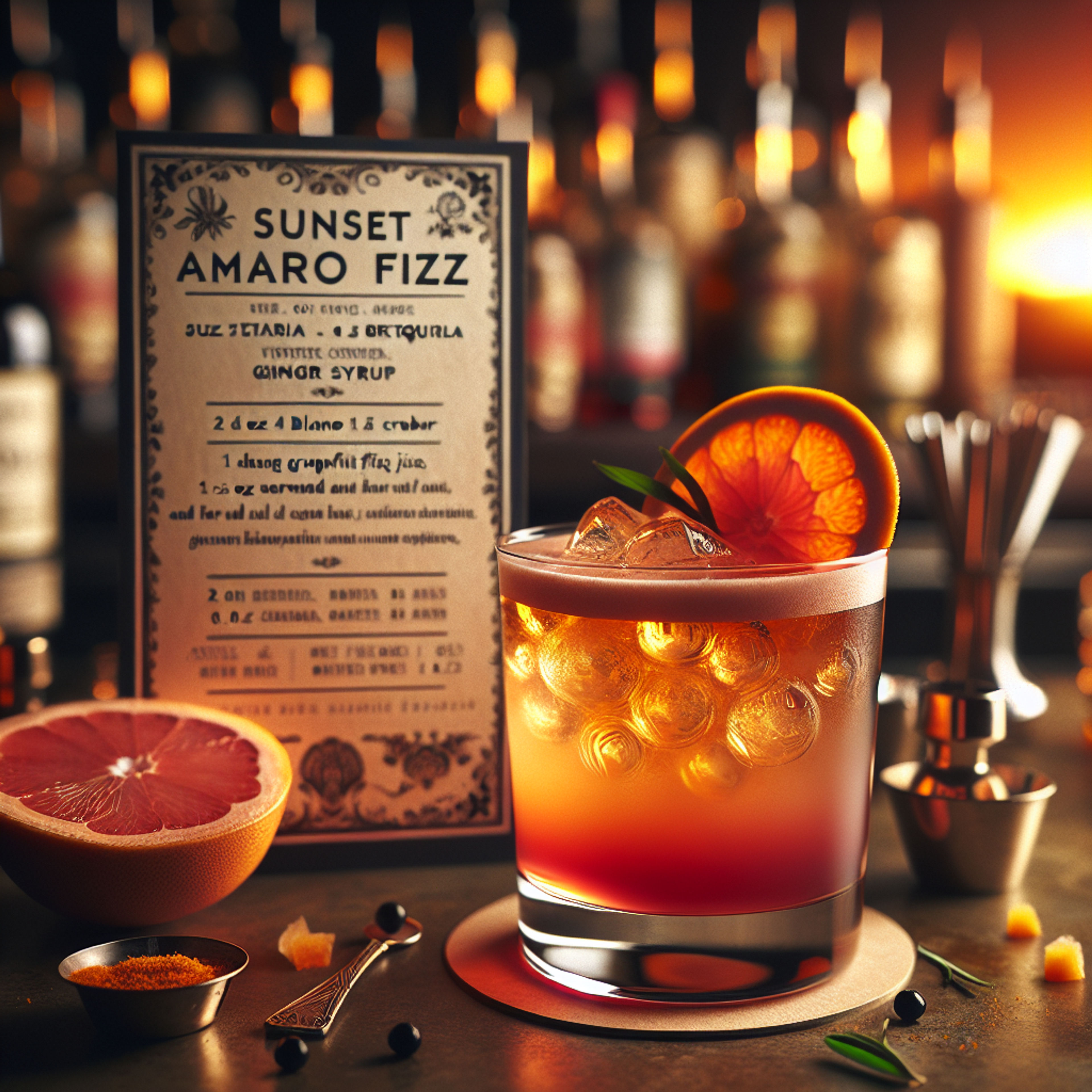 Sunset Amaro Fizz