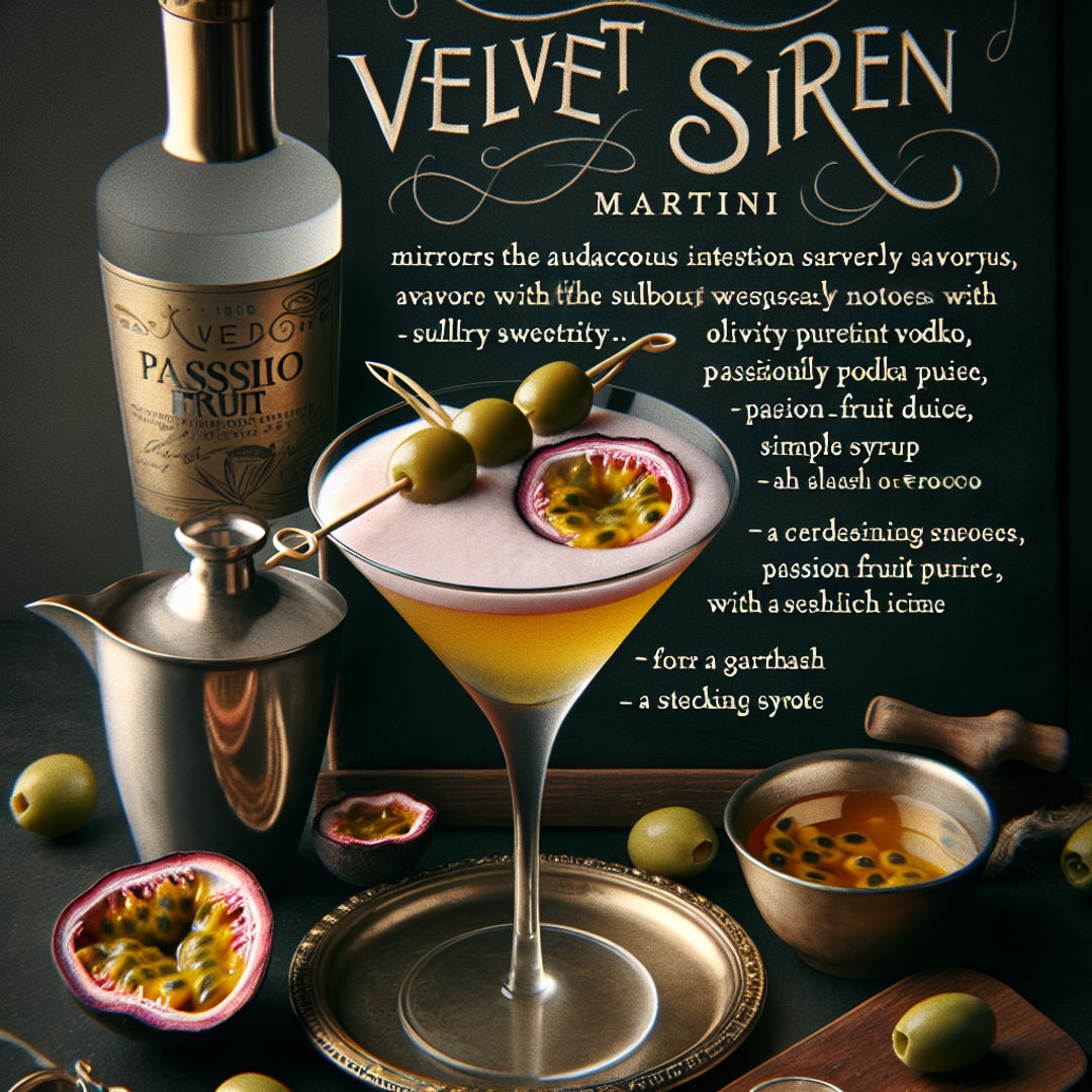 Velvet Siren Martini, Velvet Siren Martini, daring twist on Dirty