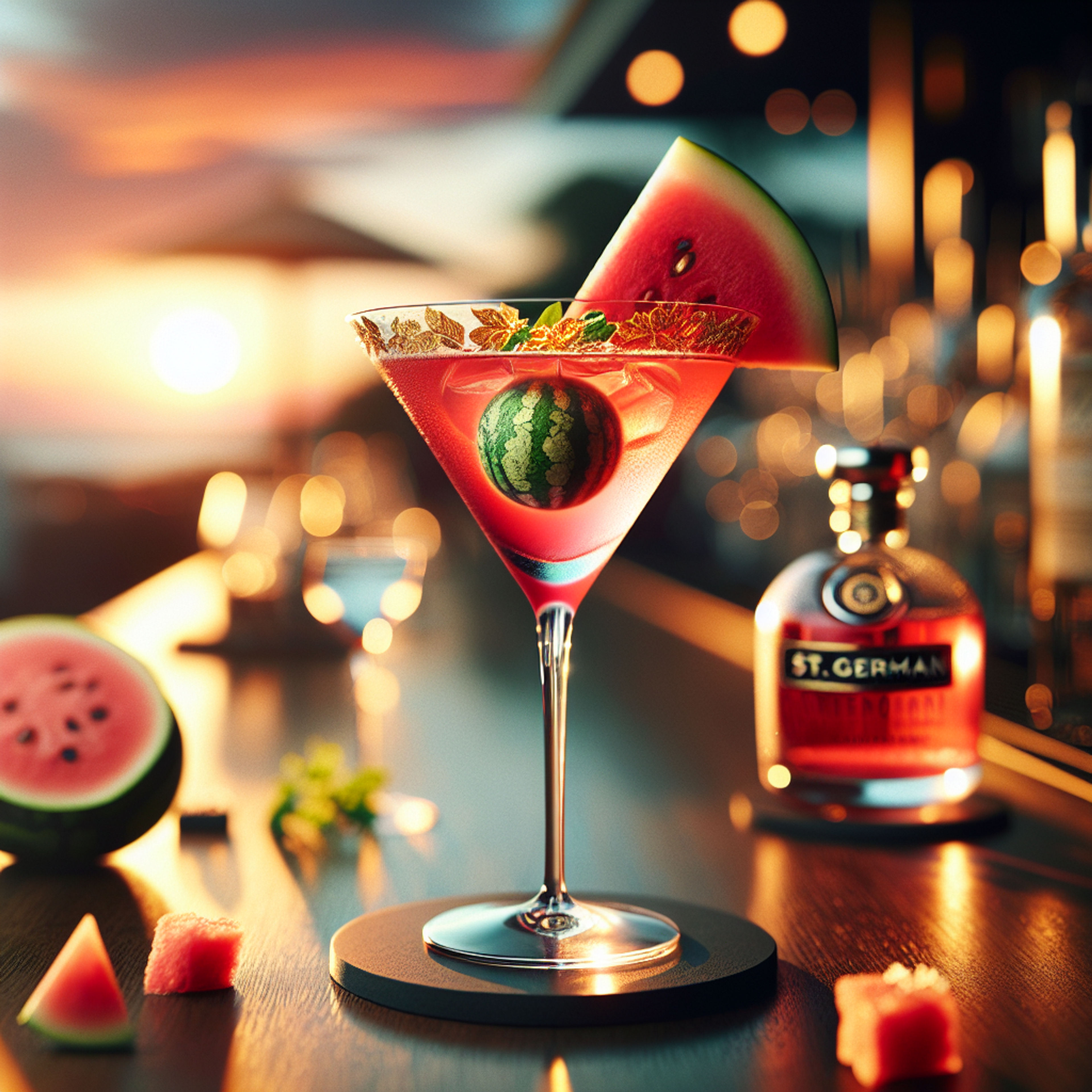 Watermelon Elegance Martini