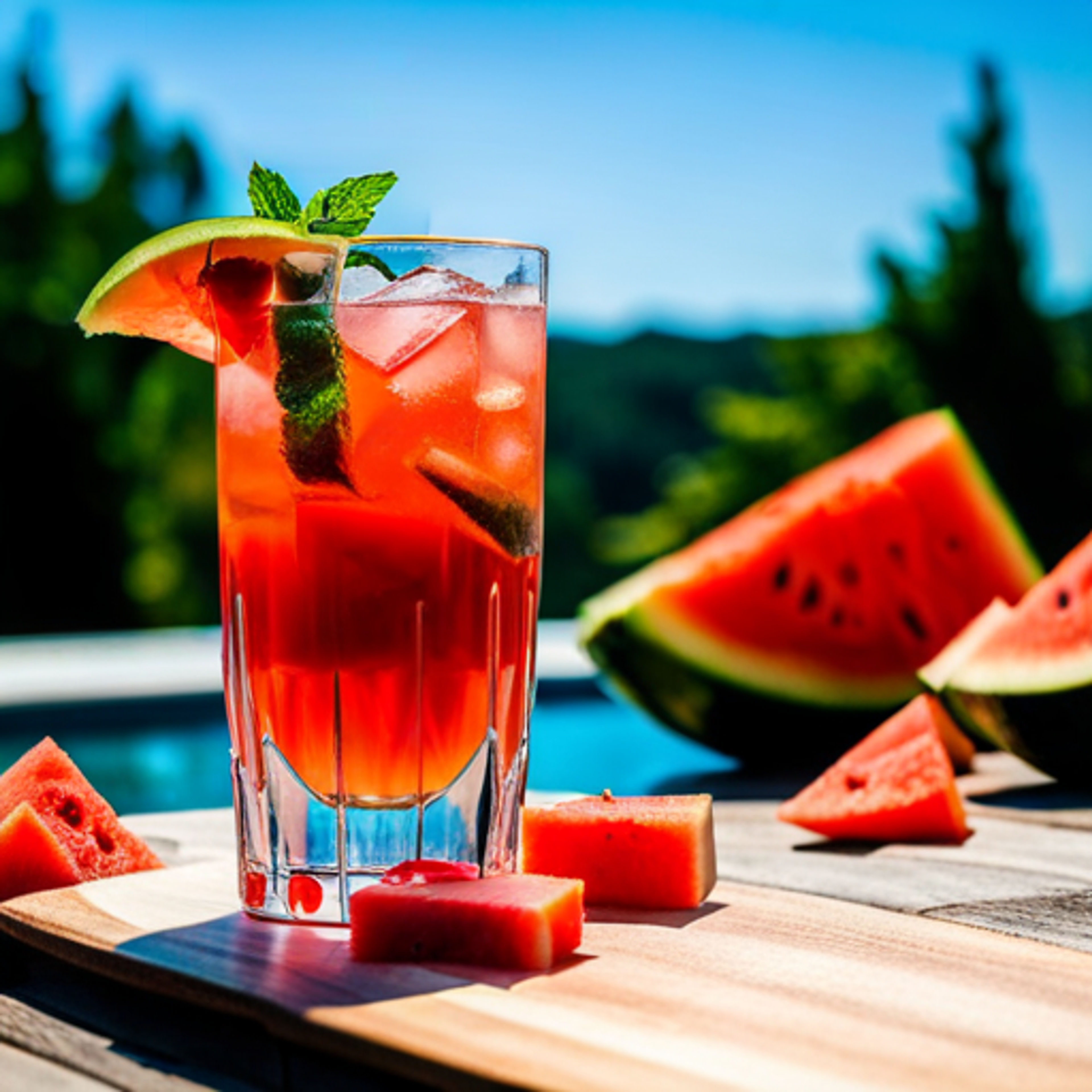 Watermelon Gin Mint Fizz