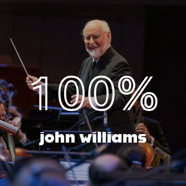 100% John Williams. Wait, what’s that playing?