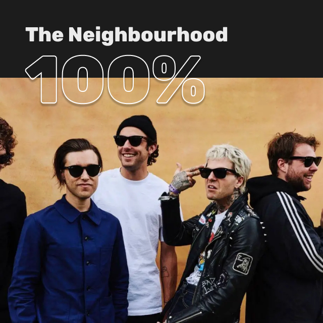 100% The Neighbourhood. Wait, what’s that playing?