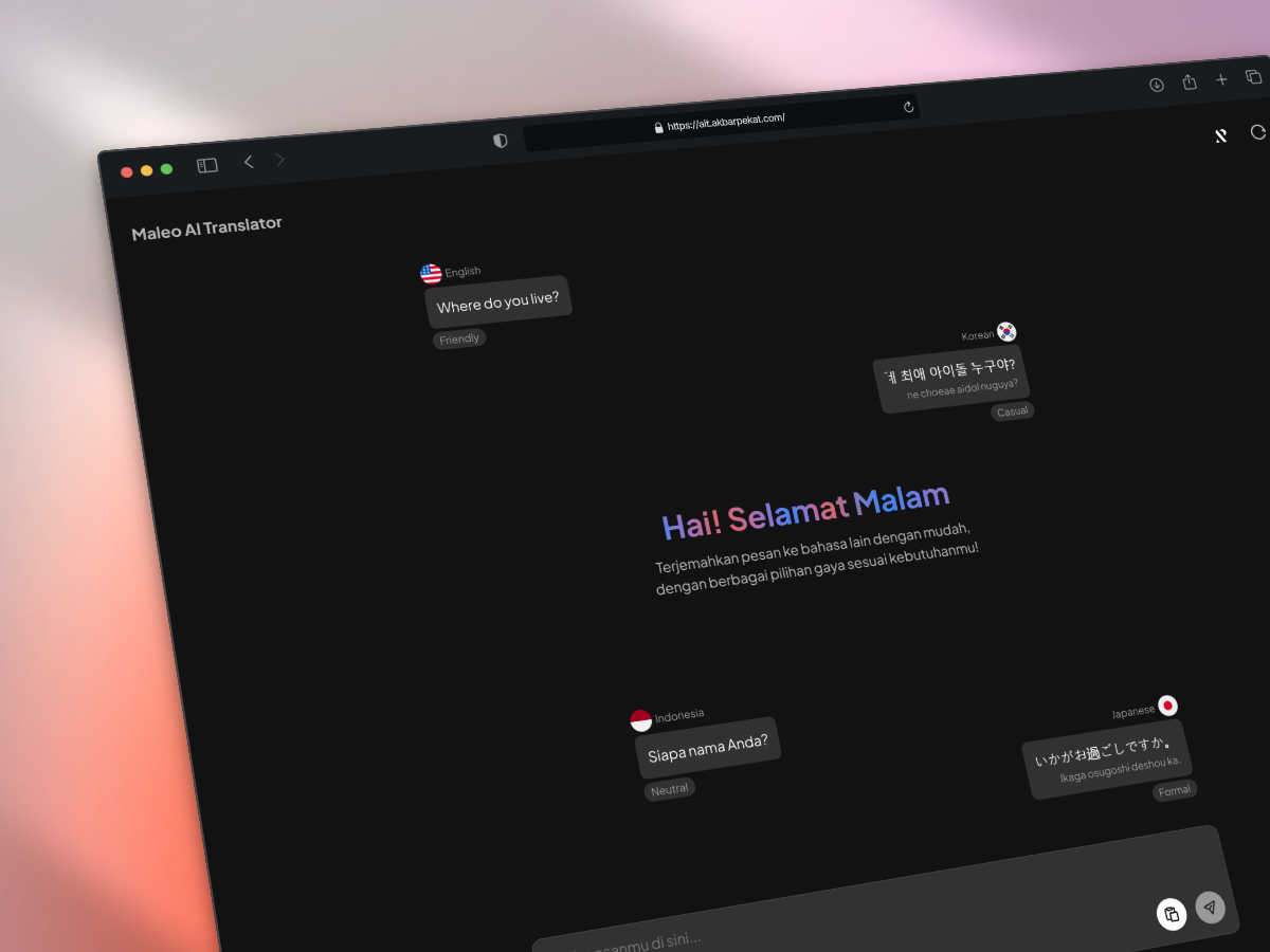 Maleo AI Translator