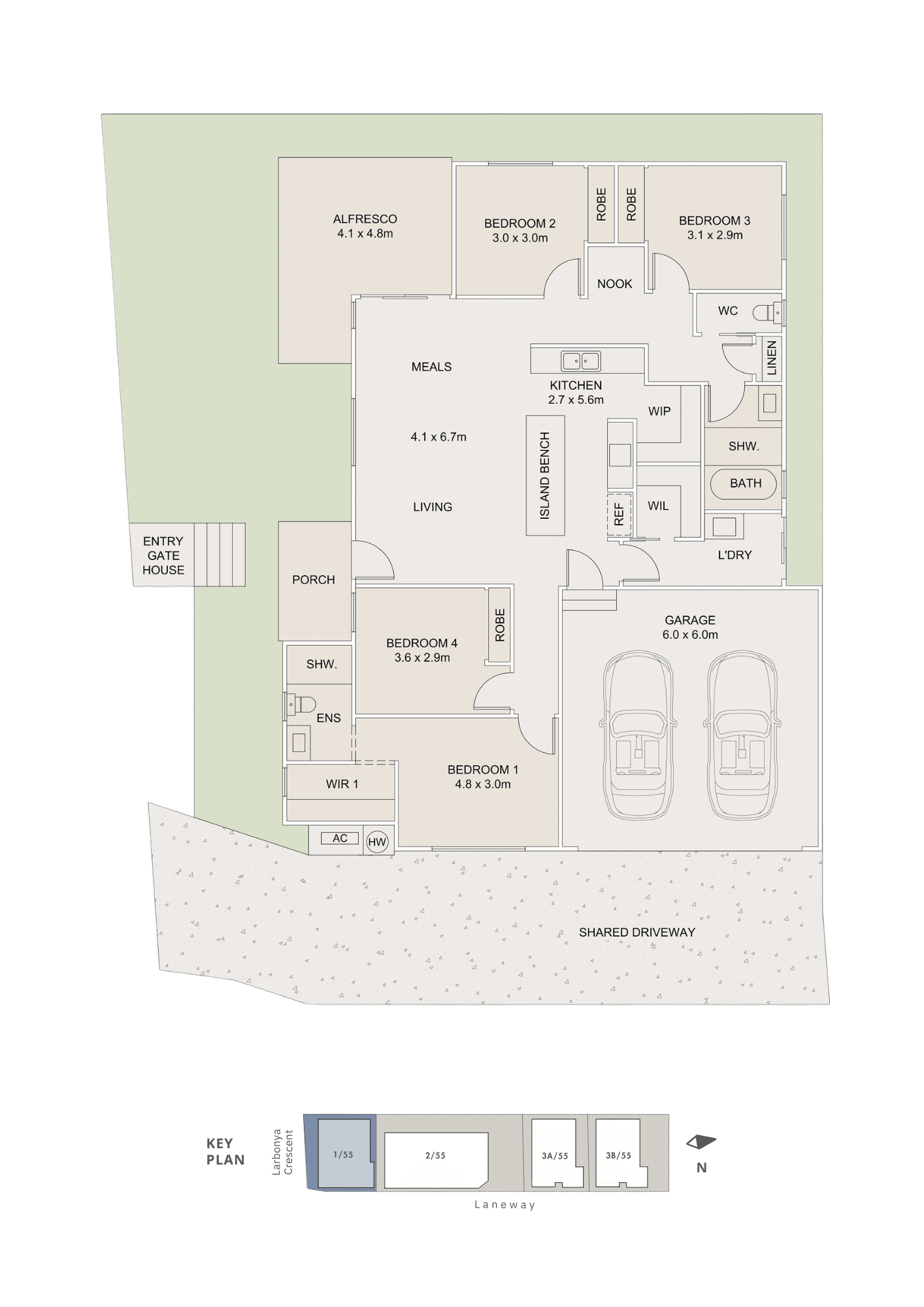 Floor plan for Residence One