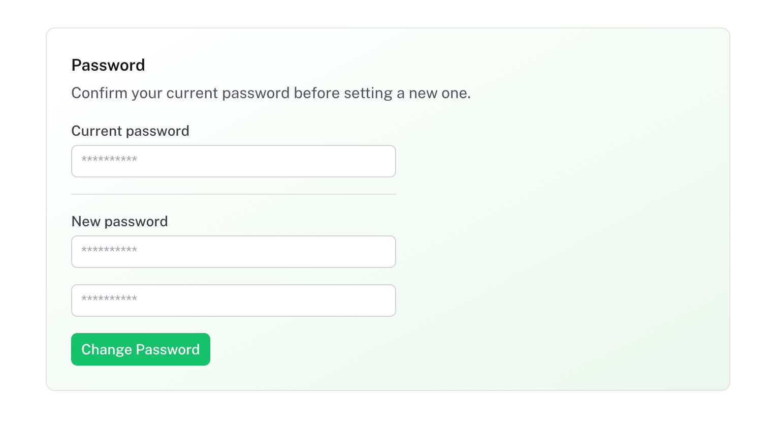 Collector dashboard security settings