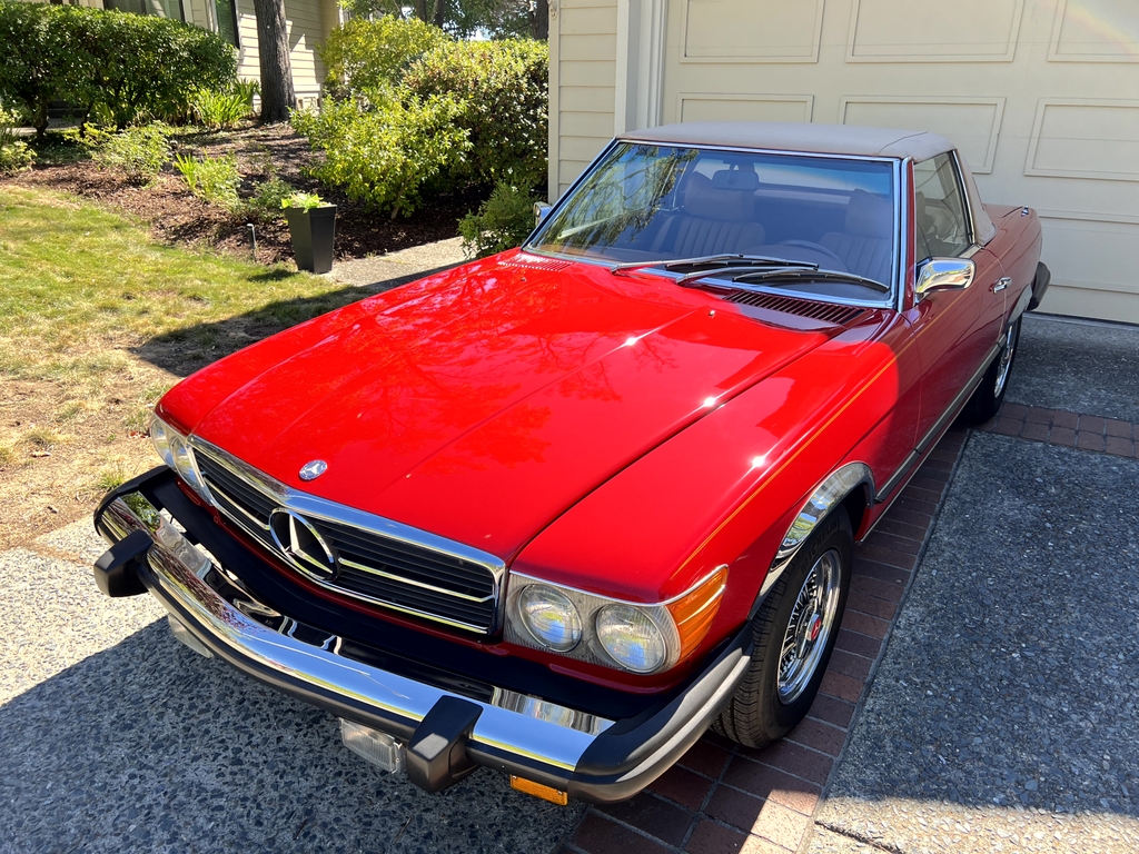 1975 Mercedes 450 SL Red Google Ad