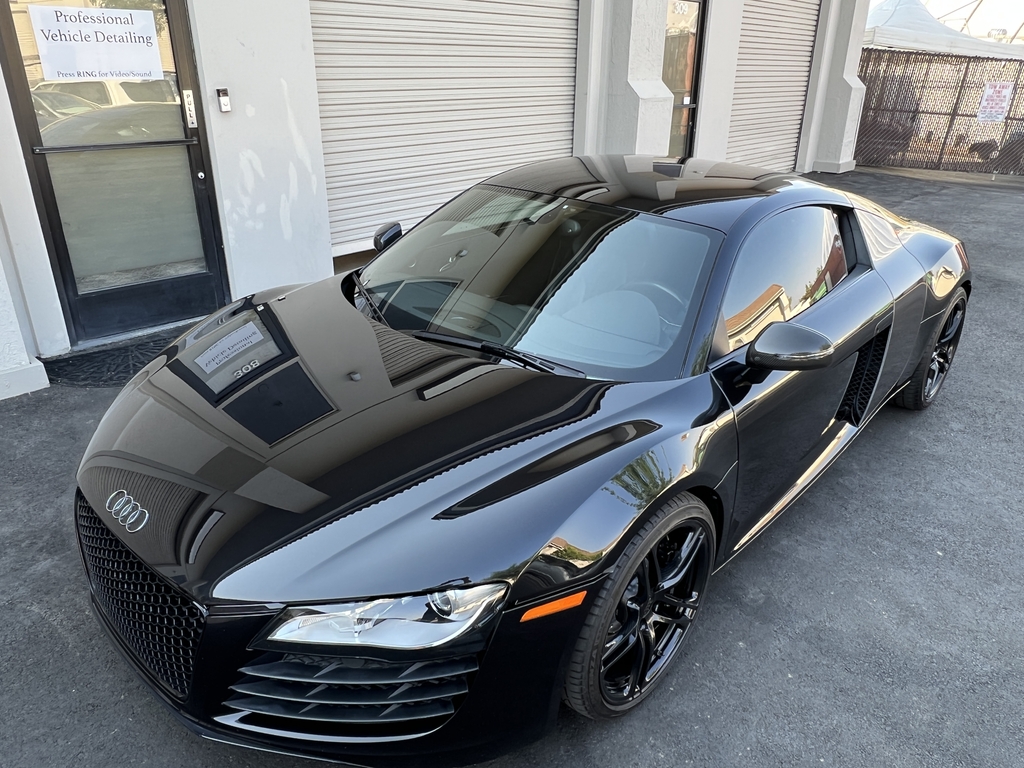 Audi R8 carefully restored via Paint Correction and CS-II Titanium SH Ceramic Coating applied.