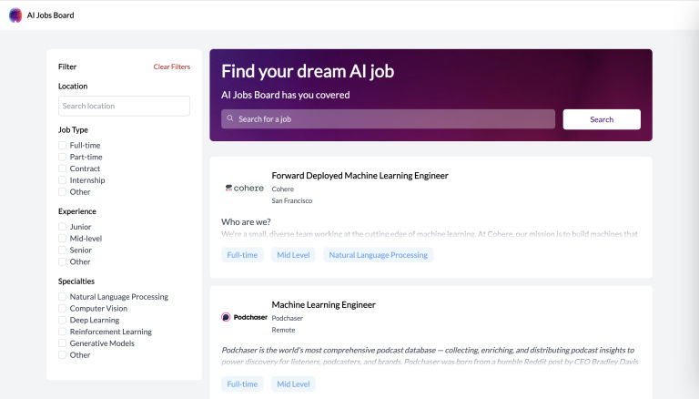 Feature image of AI Jobs Board | ToolJunction