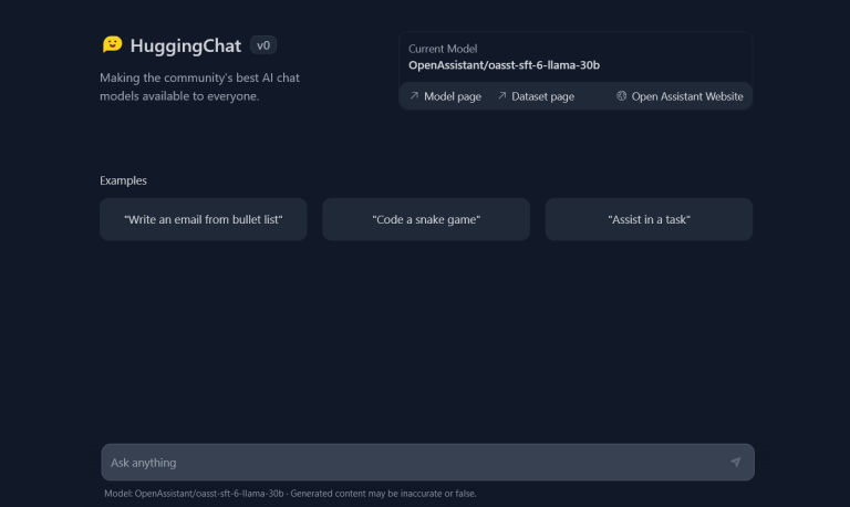 Feature image of HuggingChat | ToolJunction