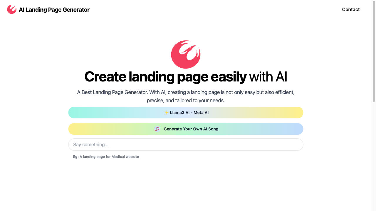 AI Landing Page Generator