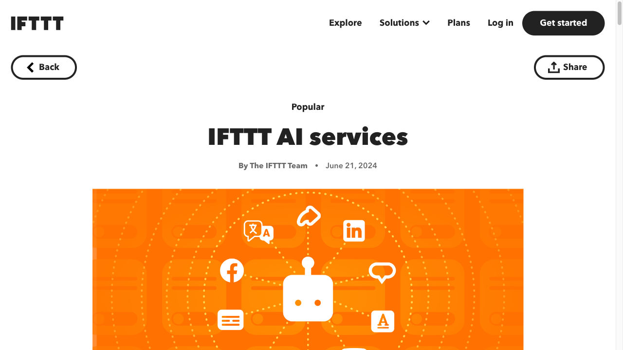 Feature image of IFTTT AI Services | ToolJunction