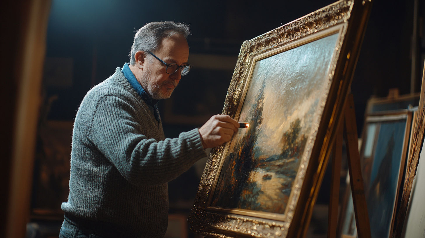Professional antique appraiser writing detailed notes about a collectible item