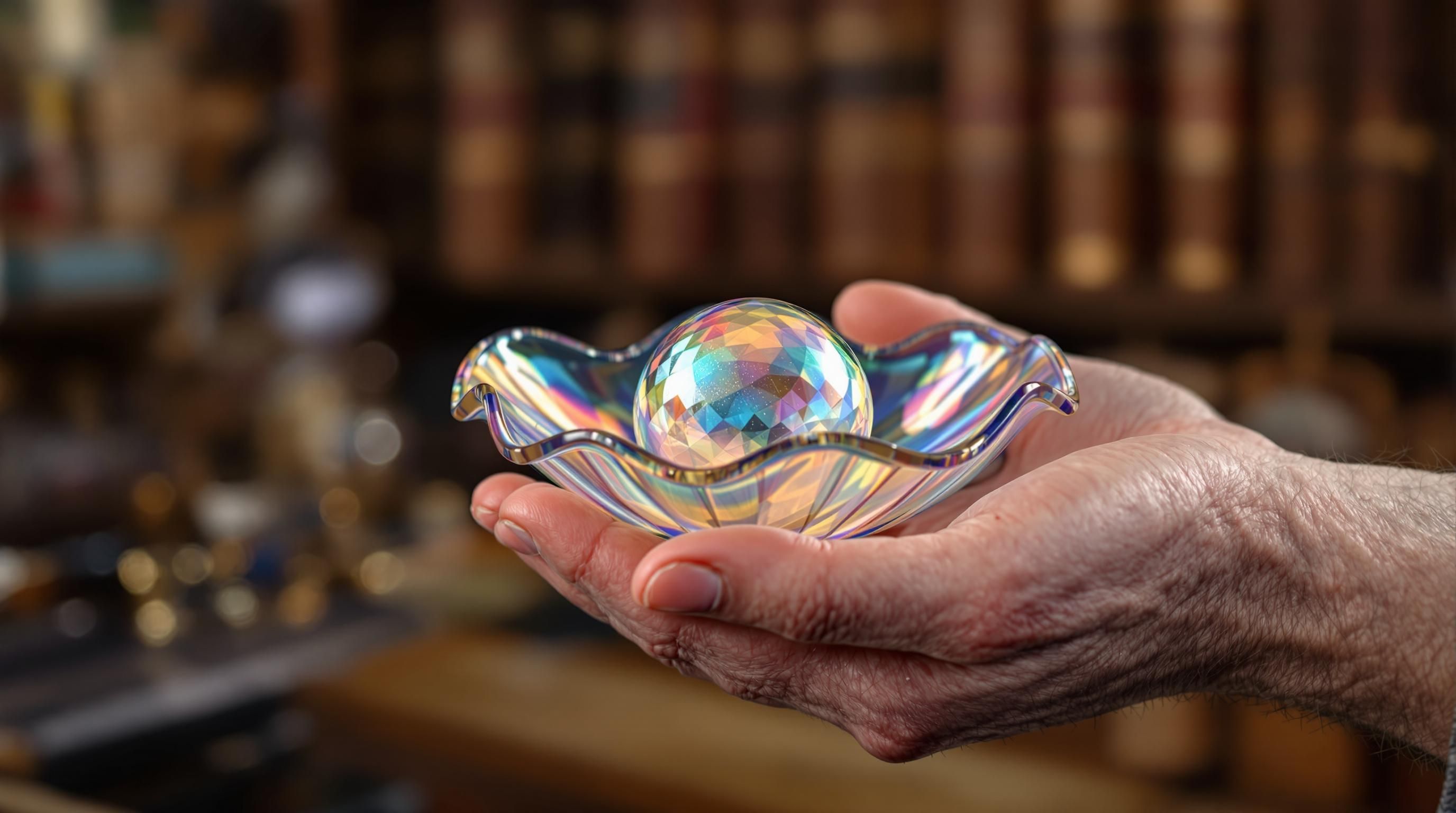 Rare and historically significant antique candy dish in vibrant colors