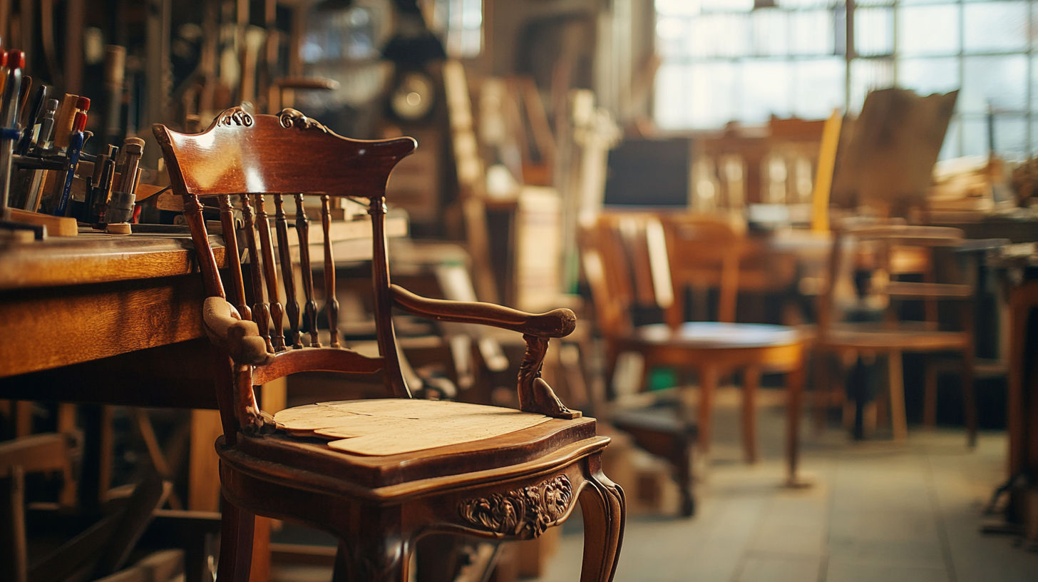 Queen Anne style chair with cabriole legs and shell carving detail