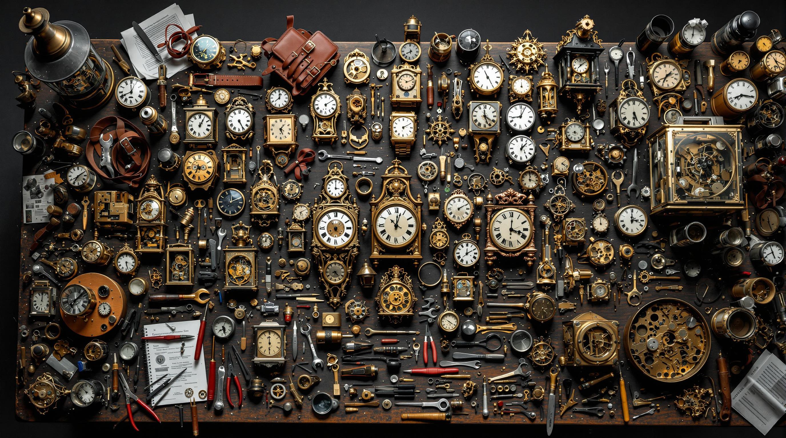 Antique wall clock with ornate dial being evaluated