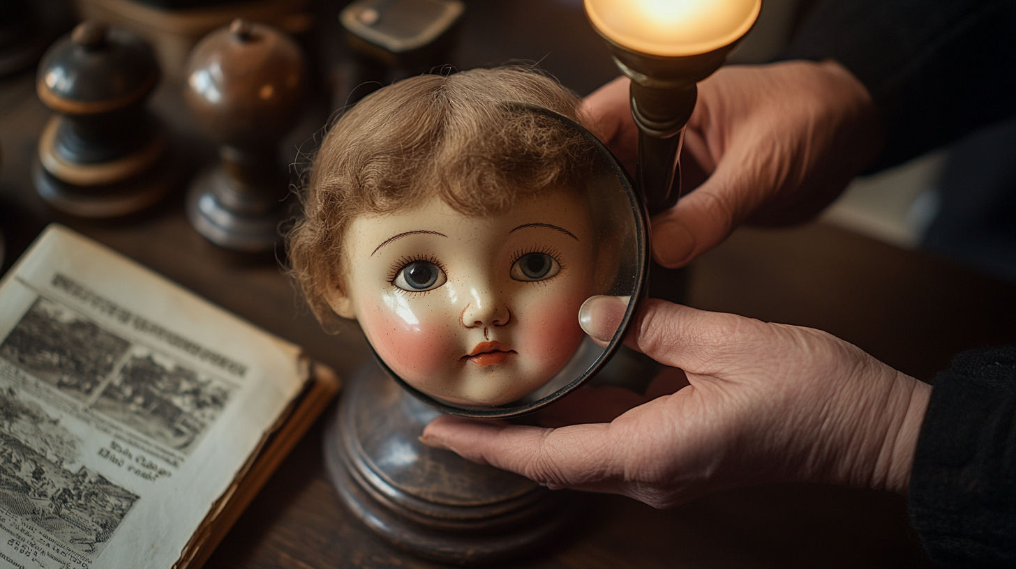 Valuable antique dolls collection featuring Victorian porcelain, bisque, and composition dolls from different eras