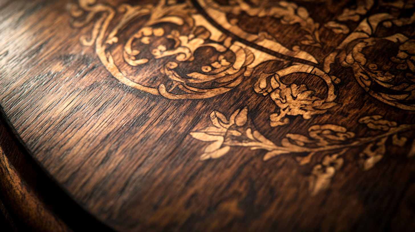 Antique mahogany end table showing typical age-related patina and original hardware