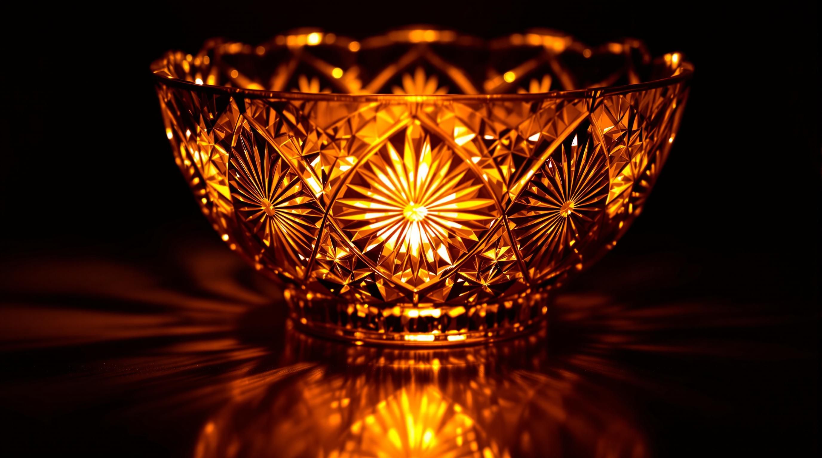 Antique colored glass bowl displaying distinctive pattern and manufacturing marks for identification