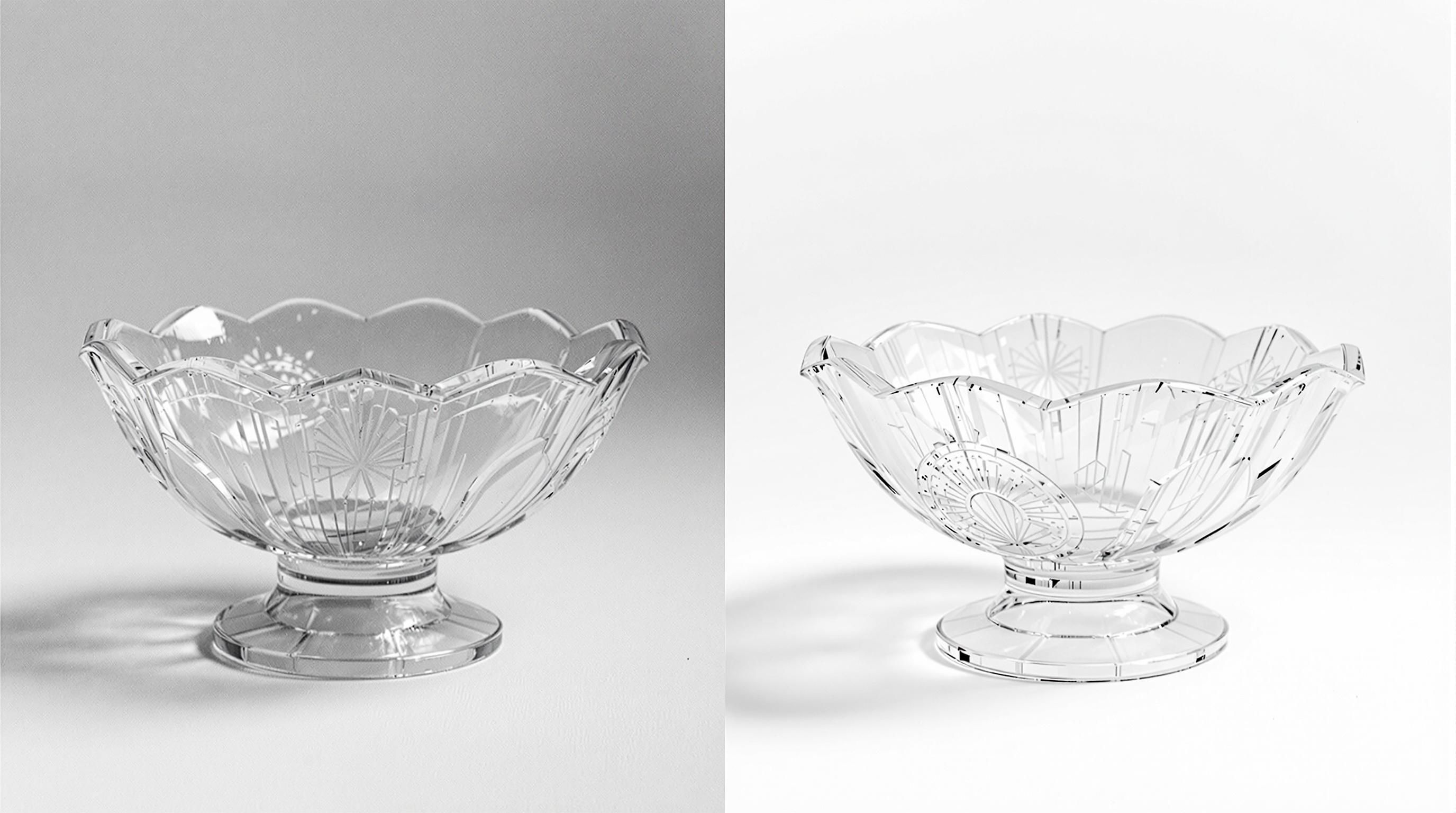 Scientific testing equipment being used to authenticate antique glass bowl