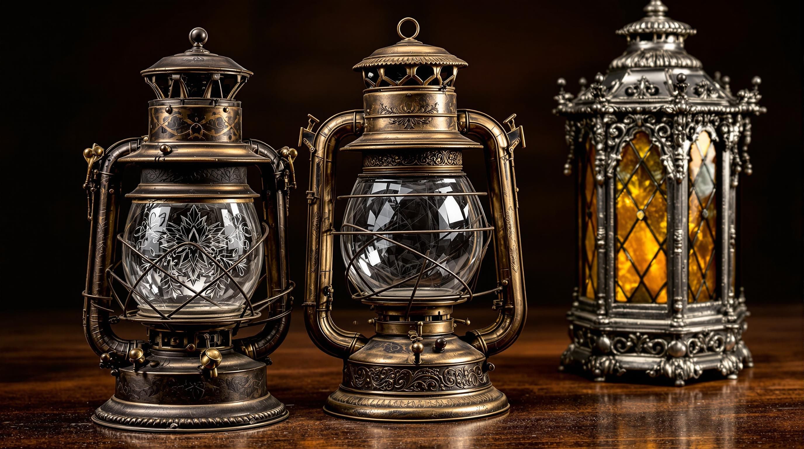 Rare and valuable antique lanterns including railroad, oil, and brass models from the 19th and early 20th centuries