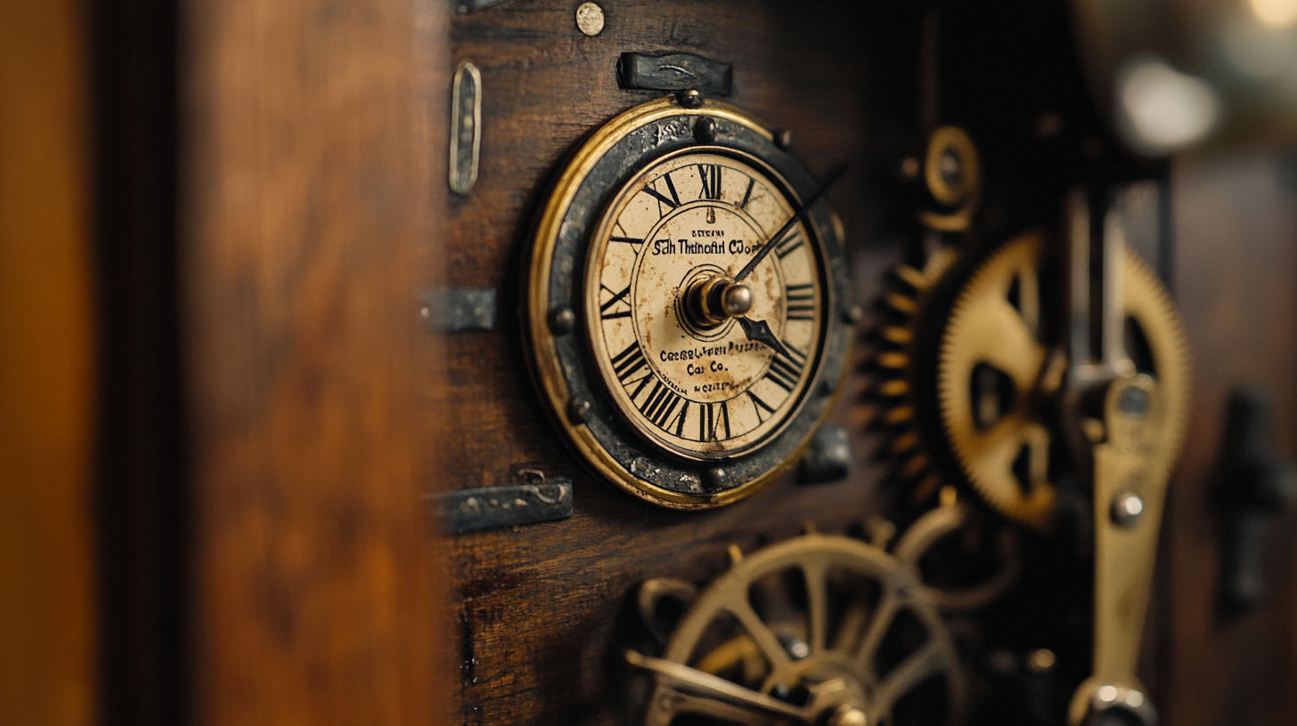 French-style antique mantel clock with ornate brass embellishments